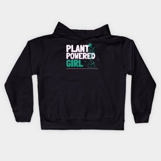 Plant Powered Girl - High on weed Kids Hoodie